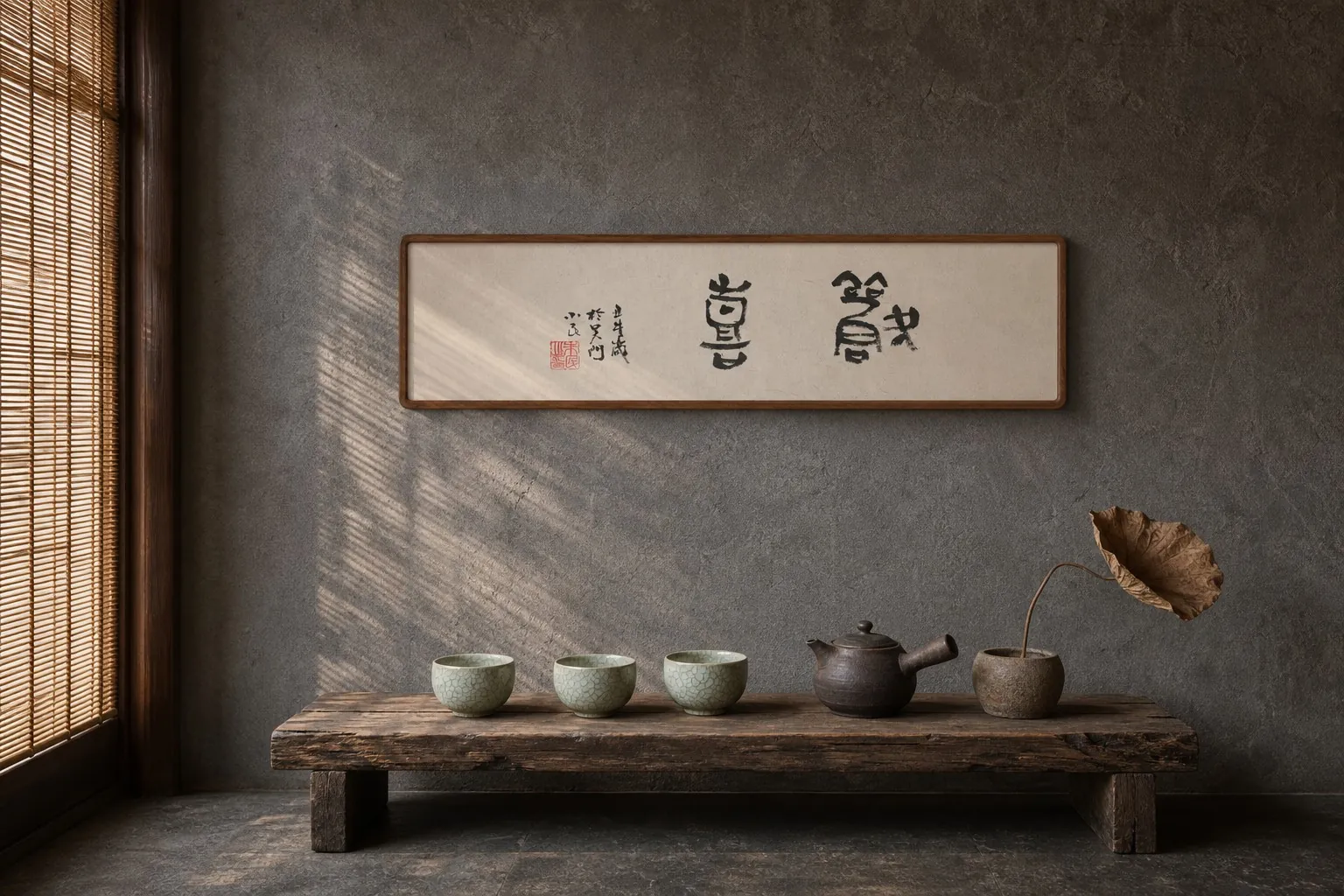 茶室礼赠场景中的书法与器物